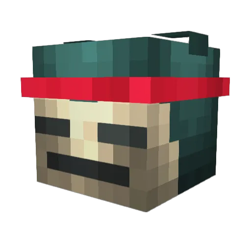 CptRelaxo Minecraft avatar head, 3D render