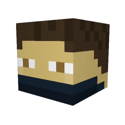CptRogers357 Minecraft avatar head, 3D render