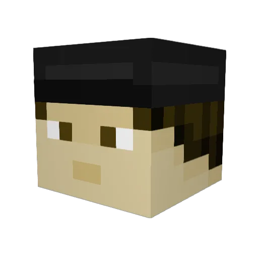 CptSamich Minecraft avatar head, 3D render