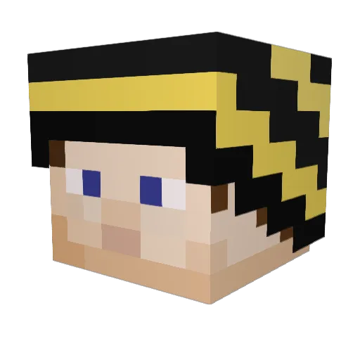 CptSquid7 Minecraft avatar head, 3D render