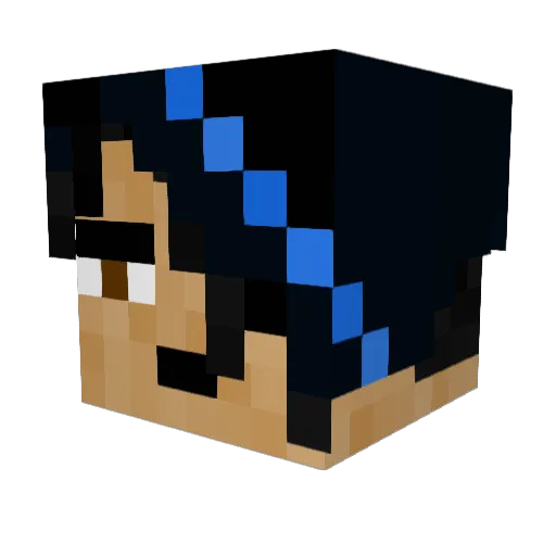 CptStucky Minecraft avatar head, 3D render