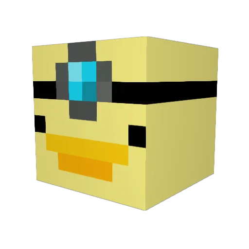 CptToddler Minecraft avatar head, 3D render