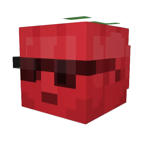 CptTomatoKing Minecraft avatar head, 3D render