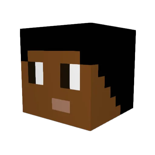 CptXboX Minecraft avatar head, 3D render