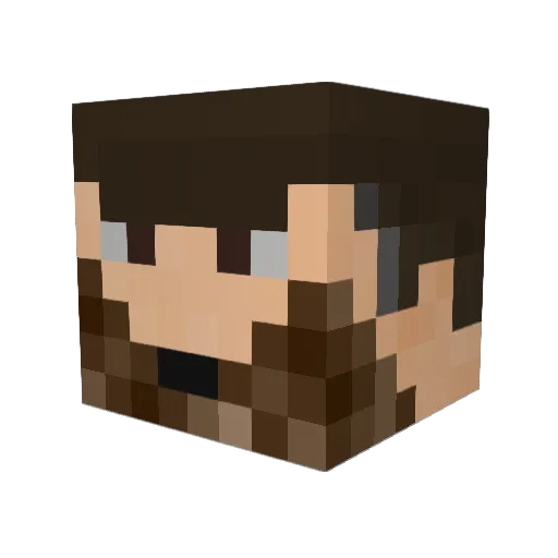 Cpt_Bo Minecraft avatar head, 3D render