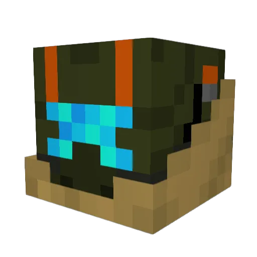 Cpt_Butters Minecraft avatar head, 3D render