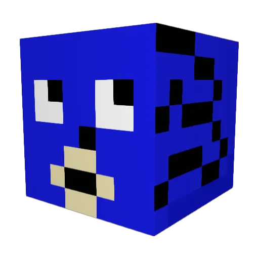 Cpt_Chuckle Minecraft avatar head, 3D render