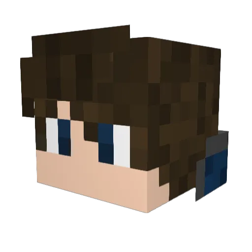 Cpt_Goobs Minecraft avatar head, 3D render