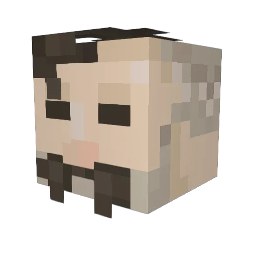 Cpt_Morality Minecraft avatar head, 3D render
