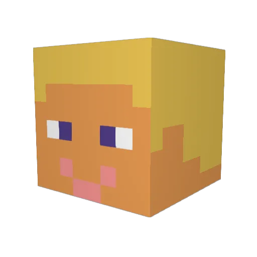 Cpt_Pivo Minecraft avatar head, 3D render