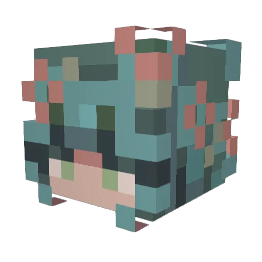 Cpt_Squeak Minecraft avatar head, 3D render