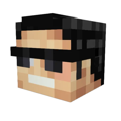 CptnMilk Minecraft avatar head, 3D render