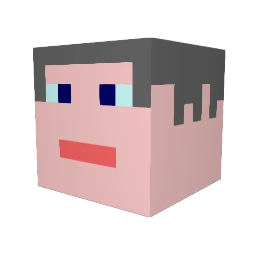 CptnMorgan Minecraft avatar head, 3D render