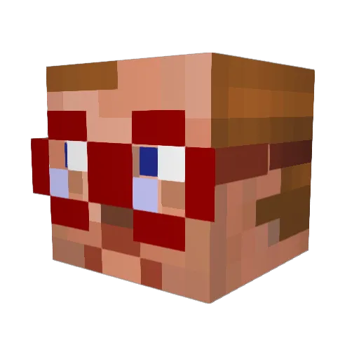 Cptn_Flow Minecraft avatar head, 3D render