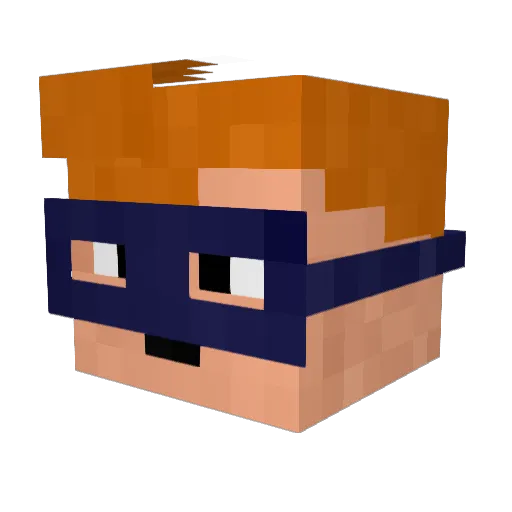 Cptn_Yesterday Minecraft avatar head, 3D render