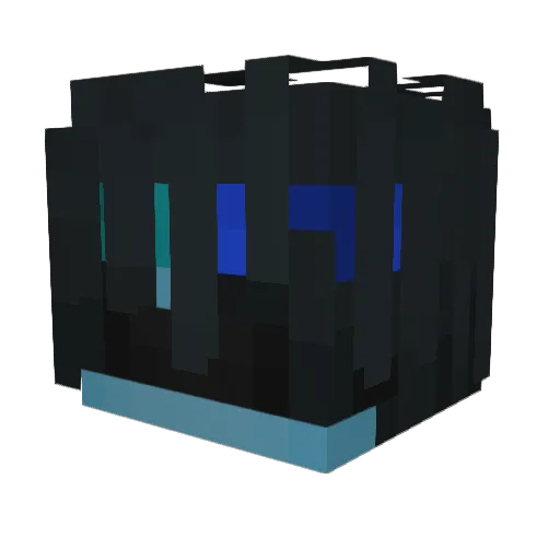 CpvpShadow Minecraft avatar head, 3D render