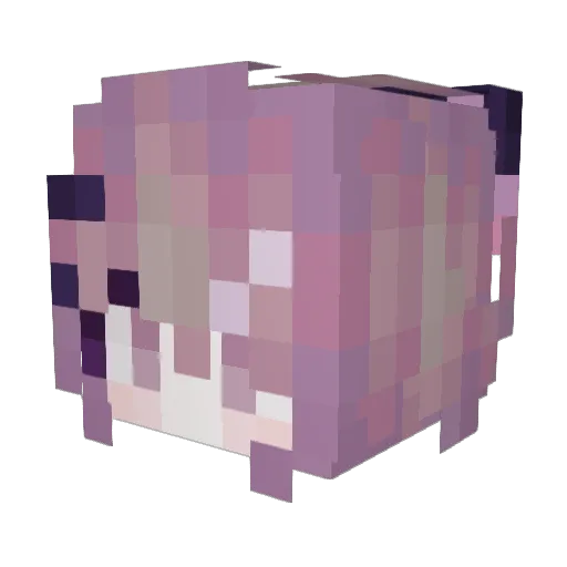 CqRainGlow_ Minecraft avatar head, 3D render