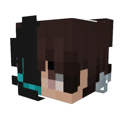 Cqen_ Minecraft avatar head, 3D render