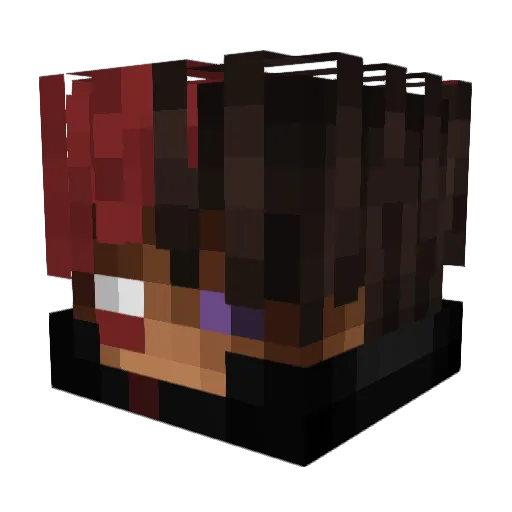 Cqid Minecraft avatar head, 3D render