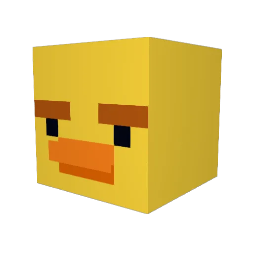 Cqiden Minecraft avatar head, 3D render