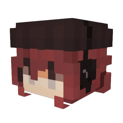Cqllel Minecraft avatar head, 3D render