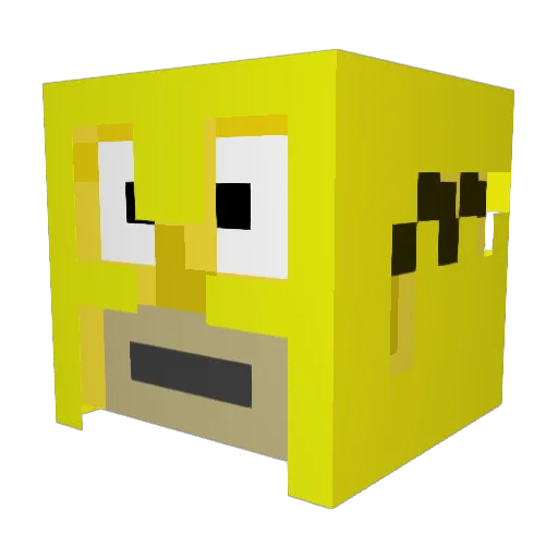 Cqlum Minecraft avatar head, 3D render