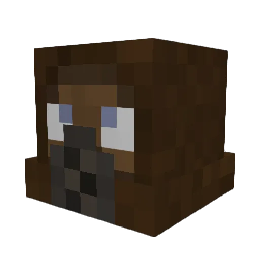 Cqmboz2nd Minecraft avatar head, 3D render