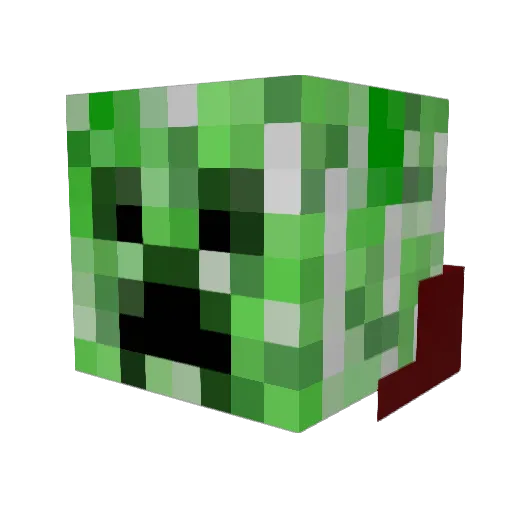 Cqmeron_ Minecraft avatar head, 3D render