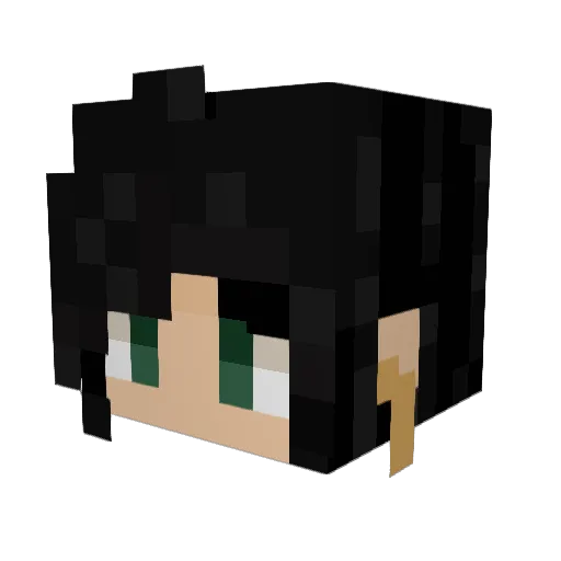 Cqmillq Minecraft avatar head, 3D render