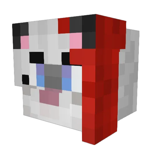 Cqnada Minecraft avatar head, 3D render