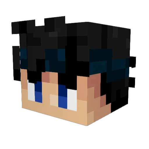 Cqnq Minecraft avatar head, 3D render