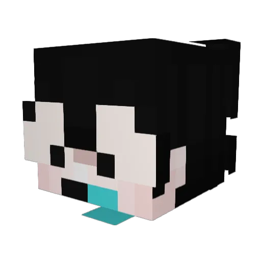 Cqr1os_ Minecraft avatar head, 3D render