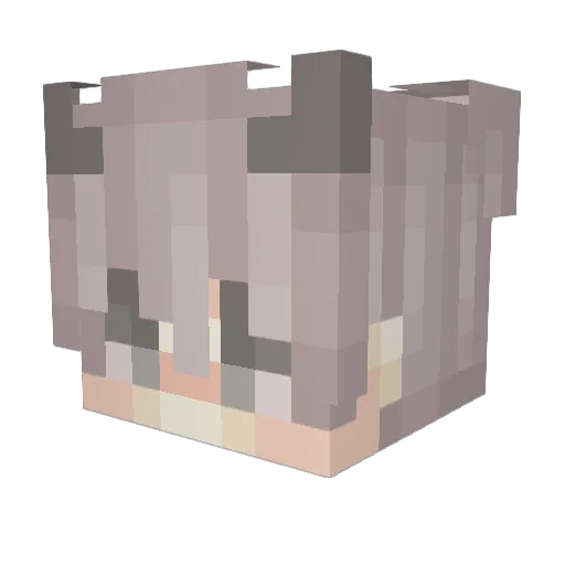 Cqstle Minecraft avatar head, 3D render
