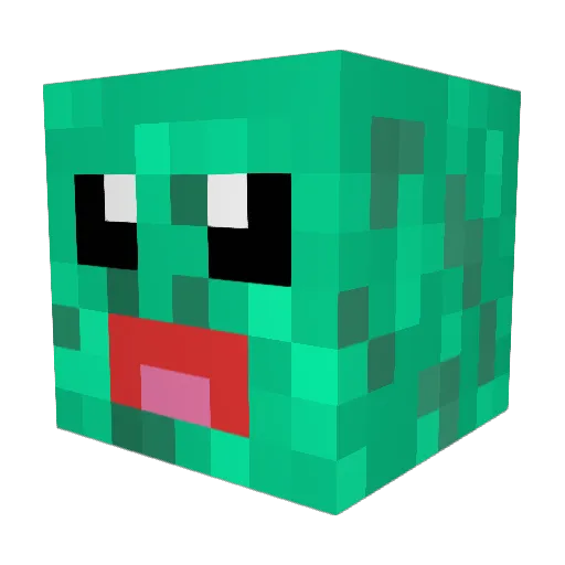Cqueeze Minecraft avatar head, 3D render