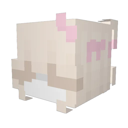 Cqvu Minecraft avatar head, 3D render