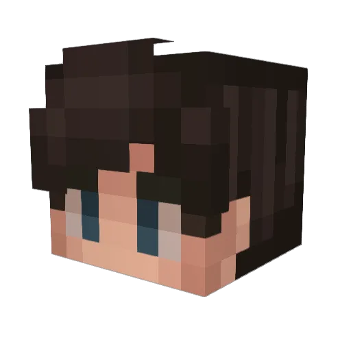 Cr0ka Minecraft avatar head, 3D render