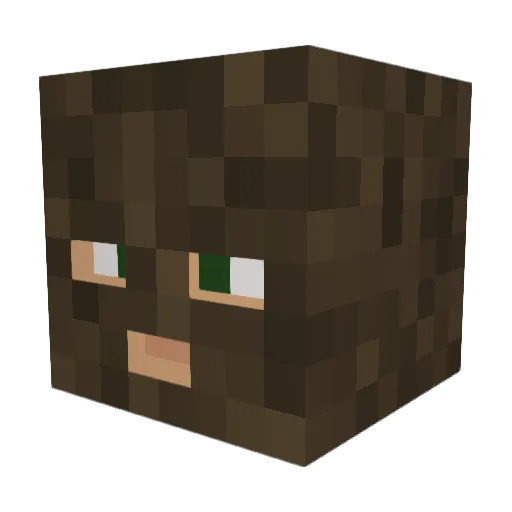 Cr0ss_ Minecraft avatar head, 3D render