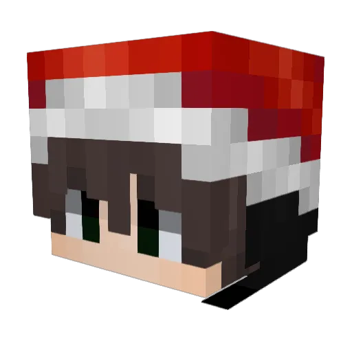 Cr0ul Minecraft avatar head, 3D render