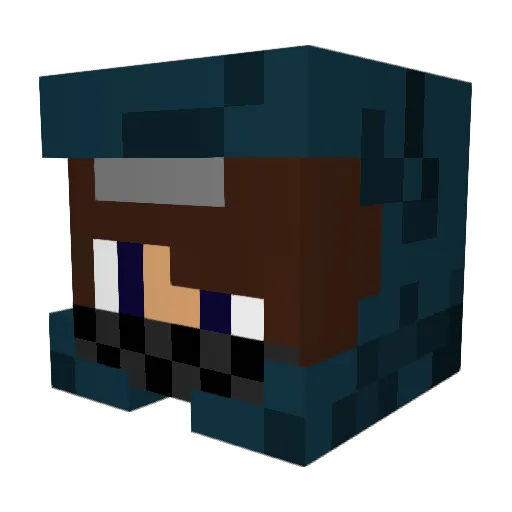 Cr0w9947 Minecraft avatar head, 3D render