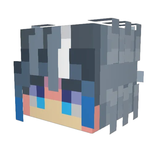 Cr13us Minecraft avatar head, 3D render