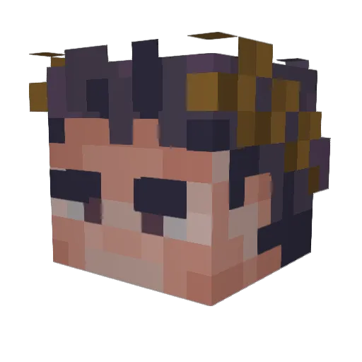 Cr1cet1nae Minecraft avatar head, 3D render