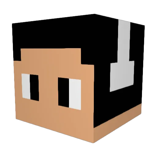 Cr1msonXD Minecraft avatar head, 3D render