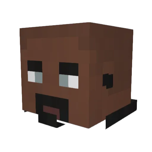 Cr1stinelu Minecraft avatar head, 3D render