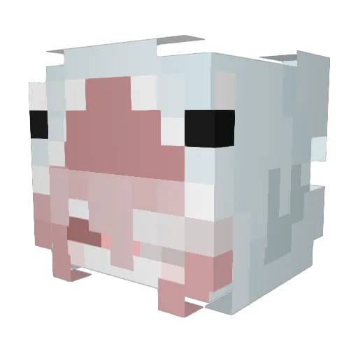 Cr1tlesss Minecraft avatar head, 3D render