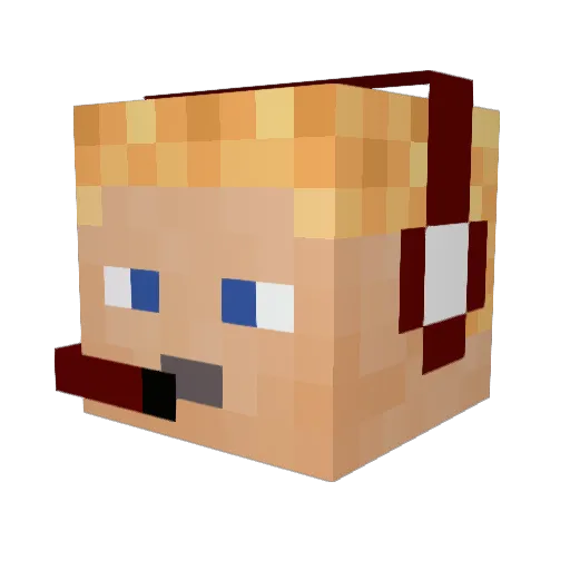 Cr33p3r4 Minecraft avatar head, 3D render