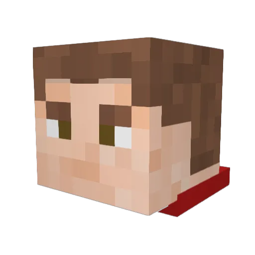 Cr33pyCreeper Minecraft avatar head, 3D render