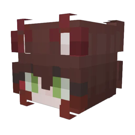 Cr3puscule Minecraft avatar head, 3D render