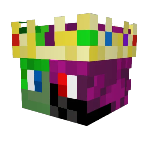 Cr4am Minecraft avatar head, 3D render