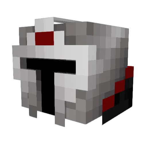 Cr4anked Minecraft avatar head, 3D render