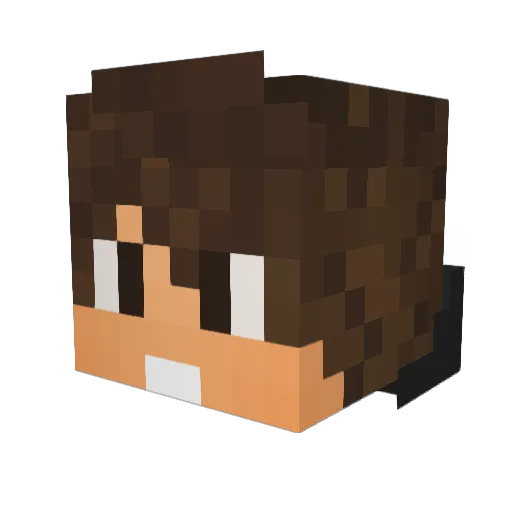 Cr4fty_ Minecraft avatar head, 3D render